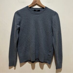 Quince 100% Cashmere Light Titanium Blue Grey Crewneck Sweater - Women’s Large